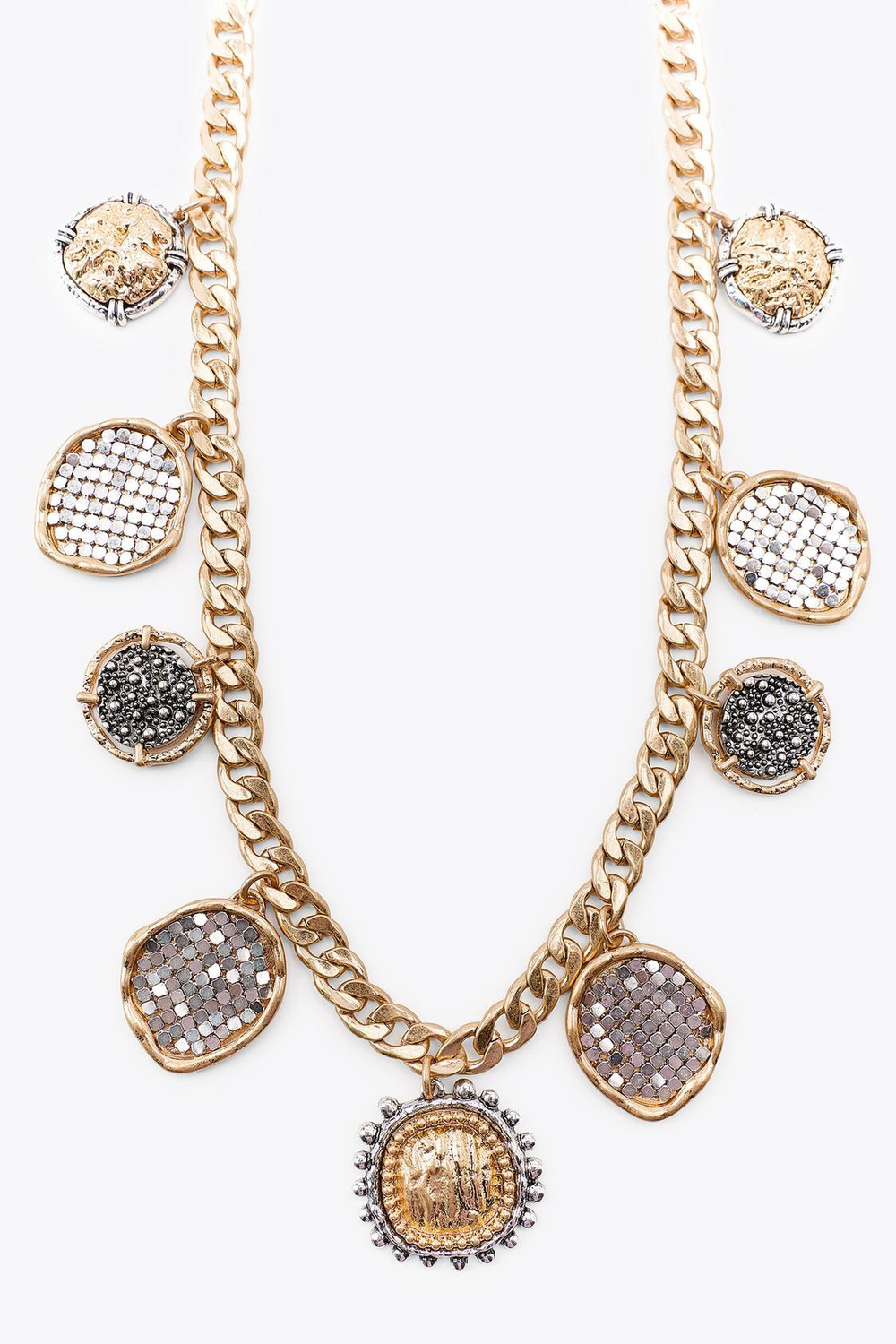 ZARA МЕТАЛЛИЧЕСКИЙ РЕМЕНЬ С МОНЕТАМИ, ЗОЛОТИСТЫЙ