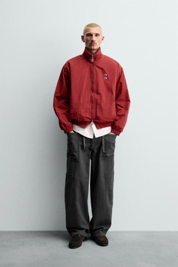 ZARA X CHAMPION ® БРЮКИ КАРГО НА ШНУРКЕ, АНТРАЦИТОВО-СЕРЫЙ