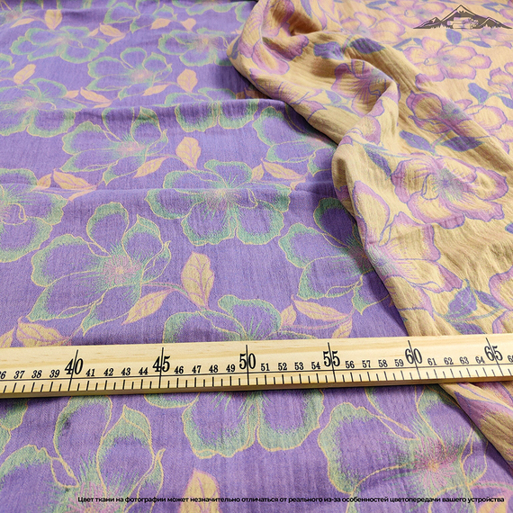 Вареный хлопок жаккард двусторонний рис.2 | ш.250 см | 130 г/м² | хлопок-100%