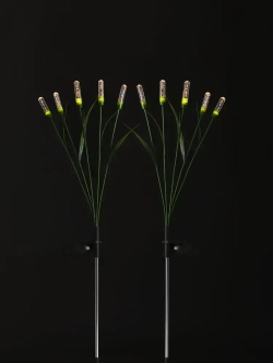 Фонарики на солнечных батареях садовые. Садовые светильники на солнечных батареях, камыши 2 штуки