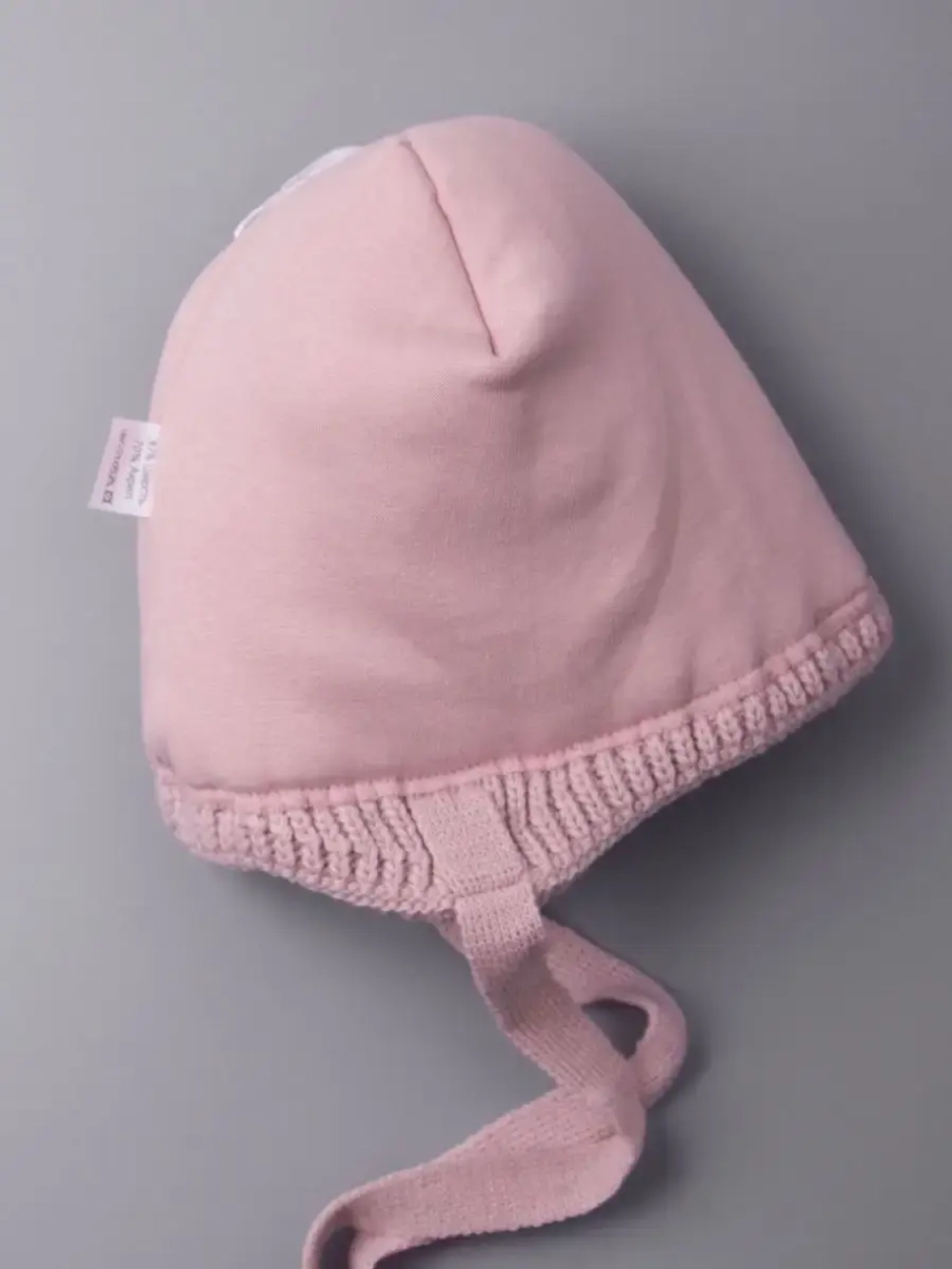 Шапка детская зимняя вязаная с помпоном