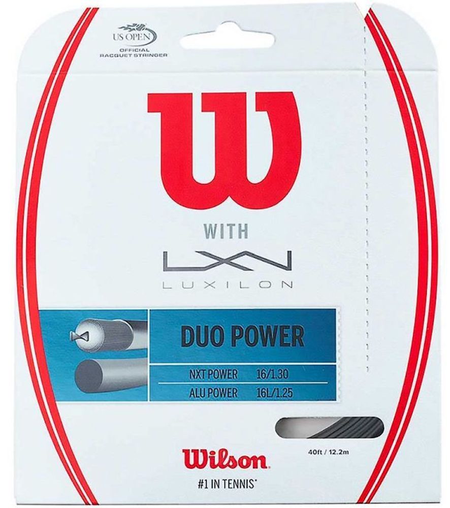 Теннисные струны Wilson Duo Power NXT Power &amp; Alu Power (6,1 m/6,1 m) # 1.30 mm/1.25 mm