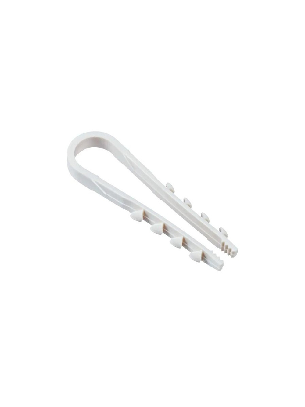 Дюбель-хомут PCD-R 05-10-45-100WH для круглого кабеля PA6.6 бел. (уп.100шт) JazzWay 5054783