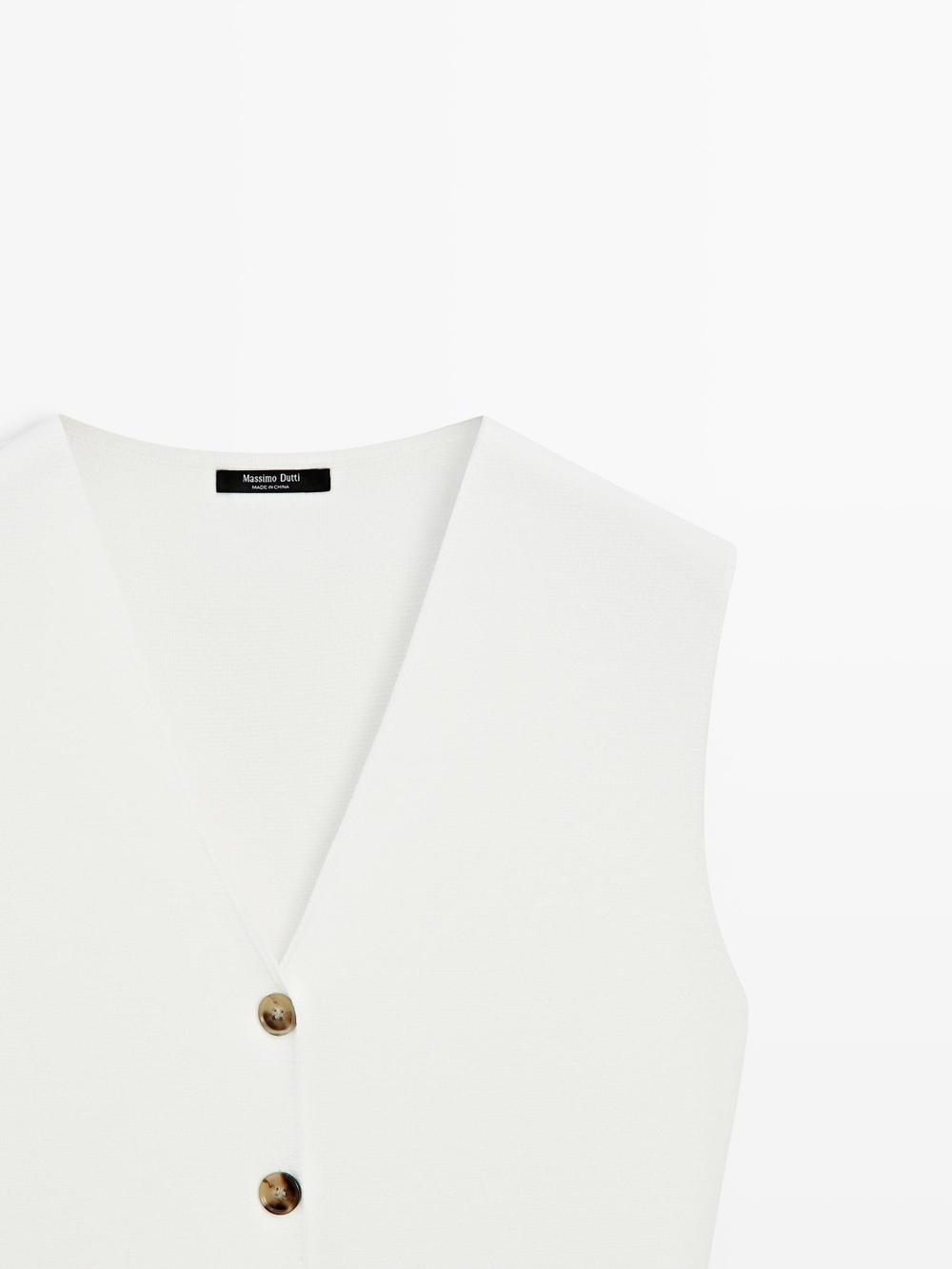 Massimo Dutti Жилет на пуговицах, белый