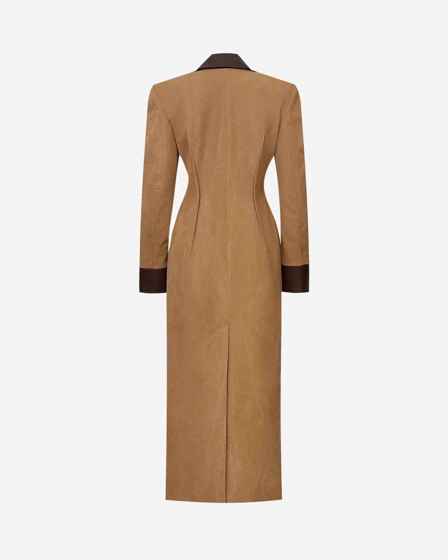 Пальто из канваса песочное