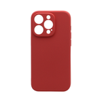 Силиконовый матовый чехол Silicone Case NEW ERA для iPhone 14 Pro, без логотипа, малиновый