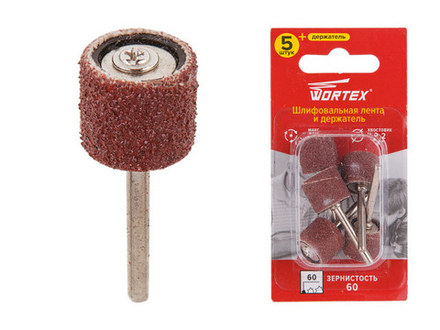 Шлифовальная лента 13 мм, зерно 60 + держатель WORTEX