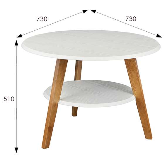 Стол журнальный BeautyStyle 17 белый/бук