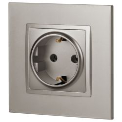 Розетка ЭРА Elegance 14-2101-16 2P+E Schuko, 16А-250В, титан
