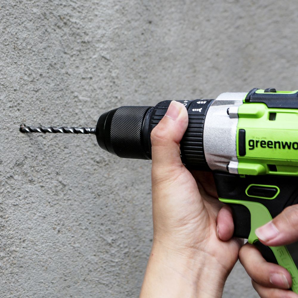 Дрель-шуруповерт ударная акк. Greenworks GD24DD60, 24V, б/щет, 30/60Нм,2х2Ач,ЗУ,кор (3704107CUC)