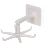 Крючок настенный многофункциональный на липкой основе «ИДЕЯДОМА», цвет белый, поворот на 360, нагрузка 2кг/11*7см (пакет)