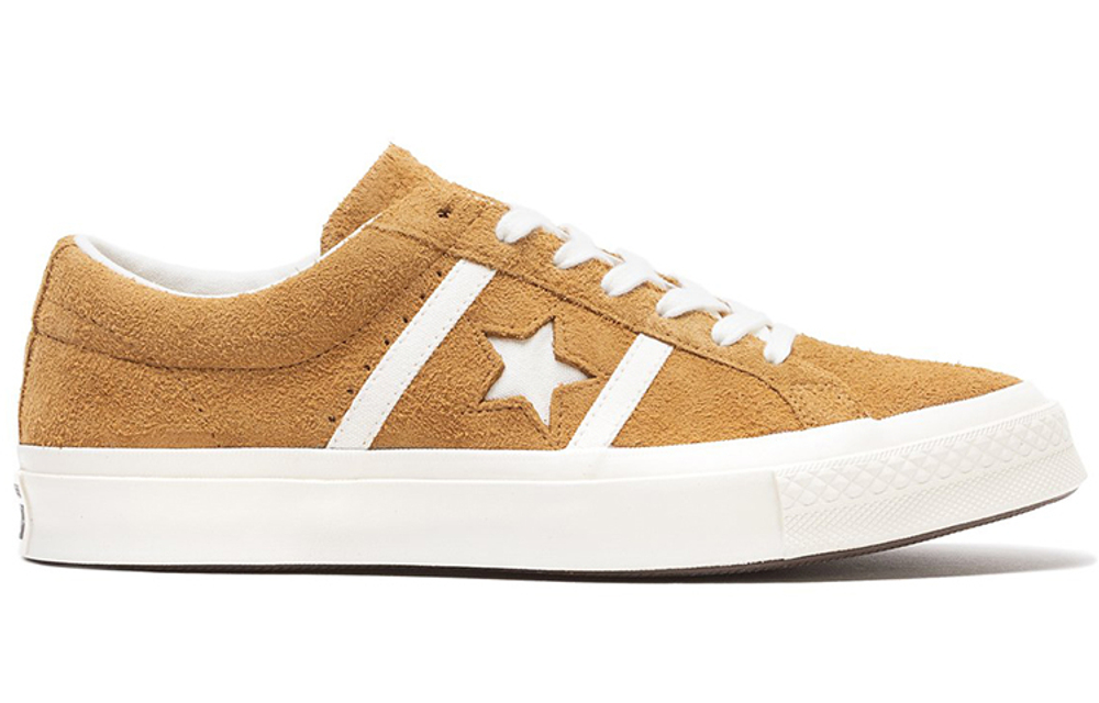 Converse one star Lightweight Anti-slip Wear Low Canvas Men and Women's Wheat Yellow