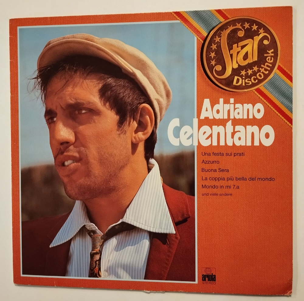 Винтажная виниловая пластинка LP Adriano Celentano Star Discothek (Germany 1978)