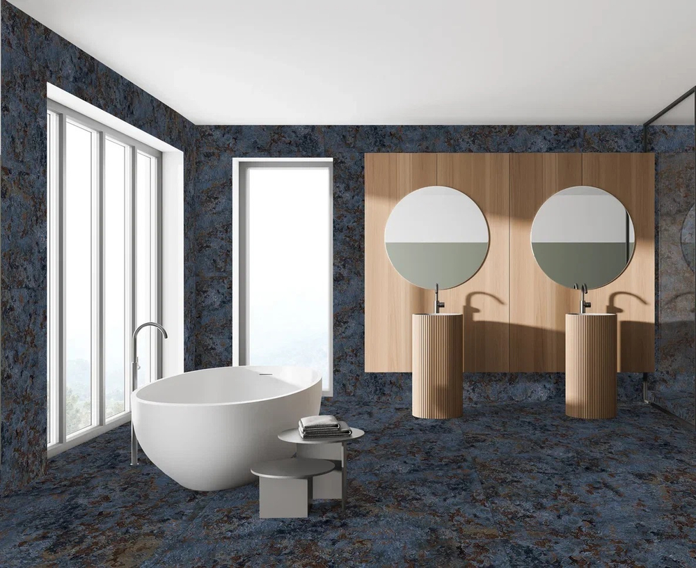 Глазурованный керамогранит Azul Metal 60x120 см 1.44 м² матовый цвет синий