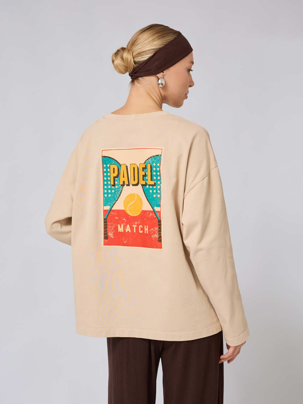 Лонгслив оверсайз из 100% хлопка "PADEL"