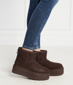 Кожаные угли classic mini platform UGG - коричневый(1134991)