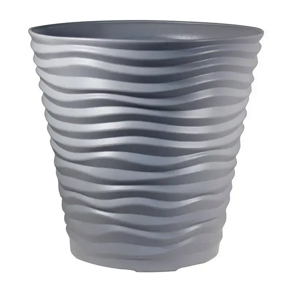 Кашпо ДЮНА D255мм H 240мм 8,5л Серый (комплект 5 шт)