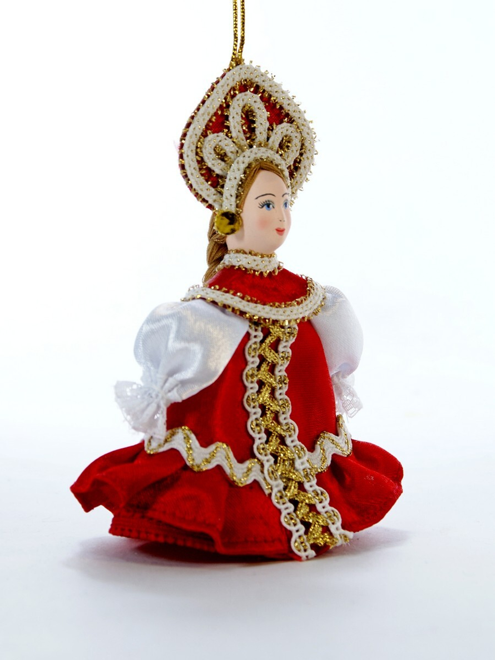 Кукла-подвеска девочка в летнем платье с воланом