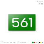 Номер на дверь 561, табличка на дверь для офиса, квартиры, кабинета, аудитории, склада, зеленая 120х70 мм, Айдентика Технолоджи