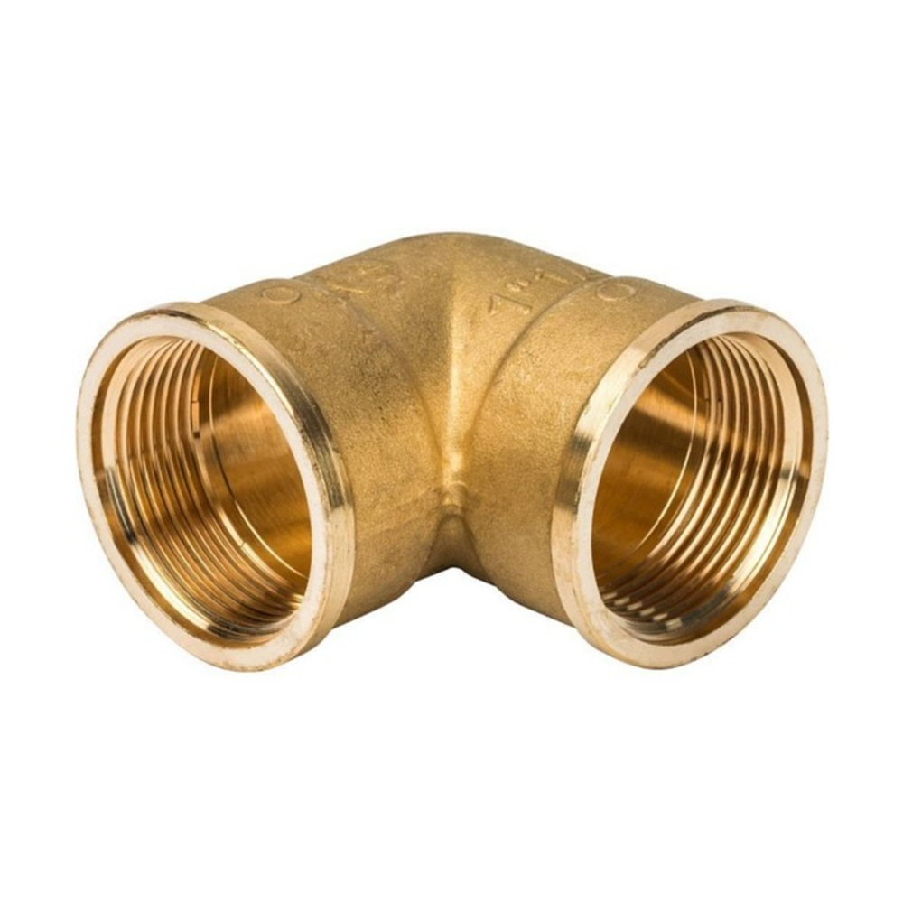 Отвод 90° с внутренней резьбой STOUT SFT 0013 - 1"1/4 (для стальных труб, латунь без покрытия)