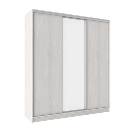 Шкаф-купе трехдверный с зеркалом 1800 Домашний Ясень Анкор светлый