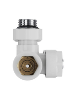 Узел нижнего подключения Royal Thermo Design PRO 15мм угловой М30х1,5 (белый)