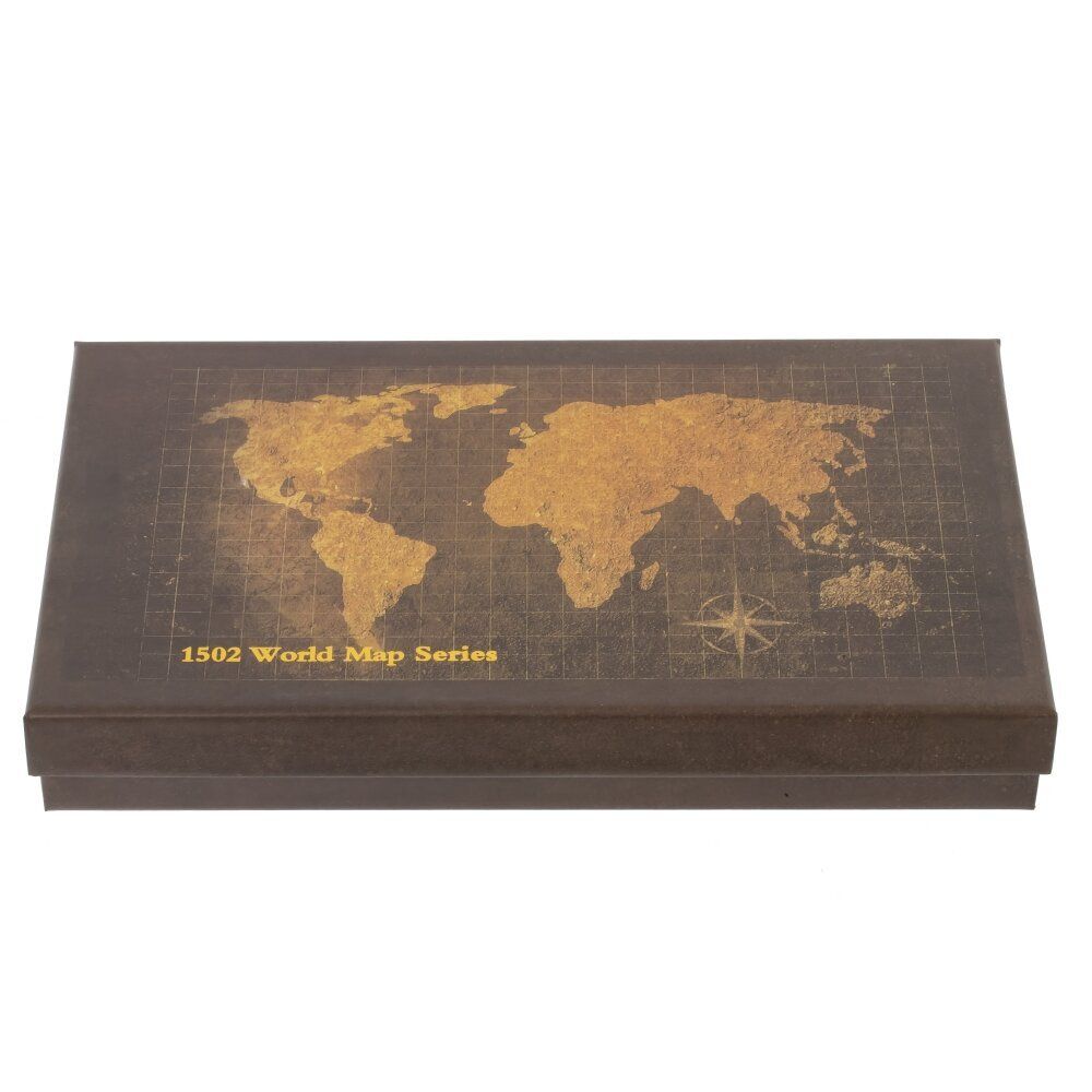 GAEM Набор подарочный: ручка перьевая, 5 наконечников, чернильница, воск, печать, держатель, L26 W15 H4 с