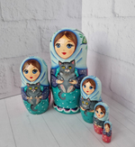 Матрёшка с котиком 10см 5мест