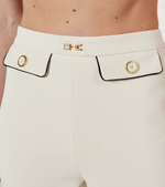 Брюки-сигареты Elisabetta Franchi - бежевый(PAT7151E2)