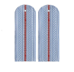 Погоны серо-голубые без канта 1 красный просвет Полиция (на пластике)