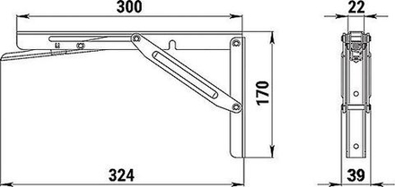 Кронштейн столешницы (тип 1)