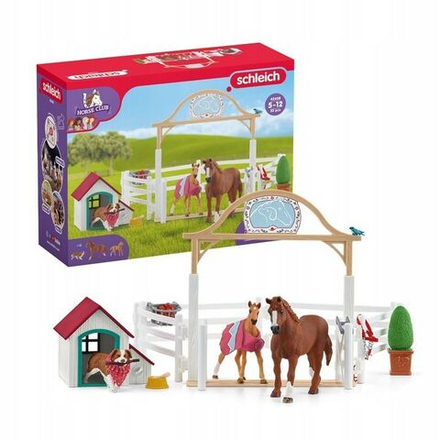 Фигурки Schleich Horse Club - Игровой набор Шляйх Гости конного клуба Ханна со своей собакой Руби 42458