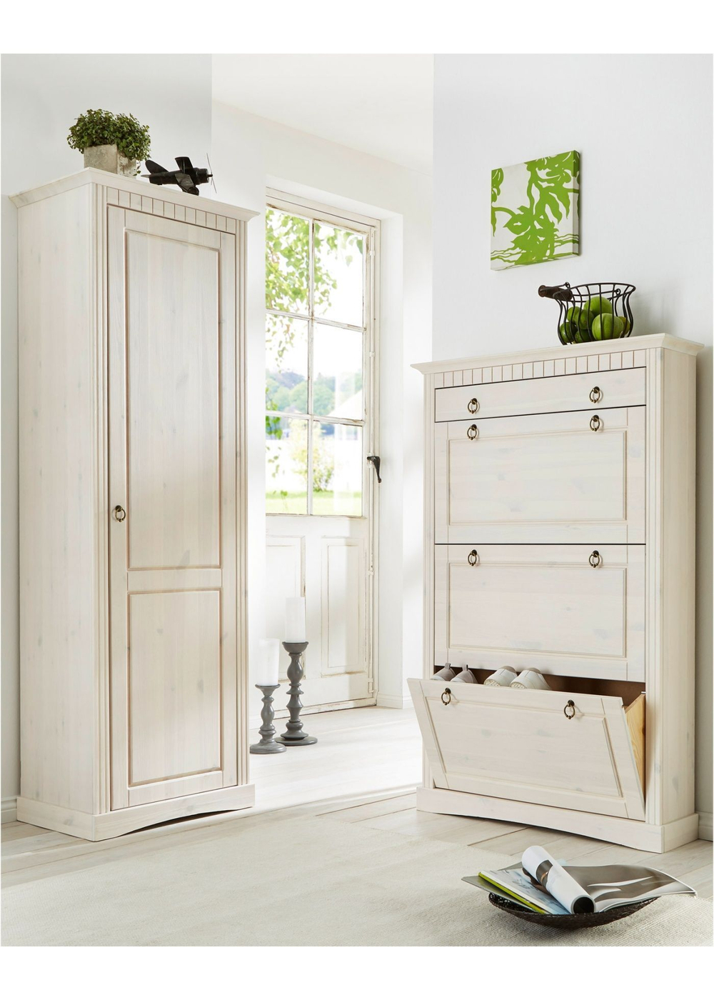 Тумба для обуви Неаполь 87х169х21 из сосны