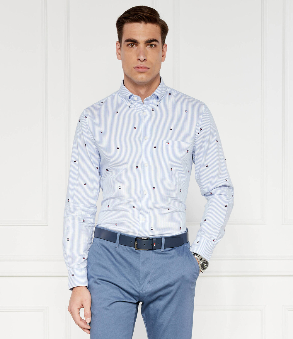 Рубашка FIL COUPE GLOBAL Tommy Hilfiger - голубой(MW0MW34608)