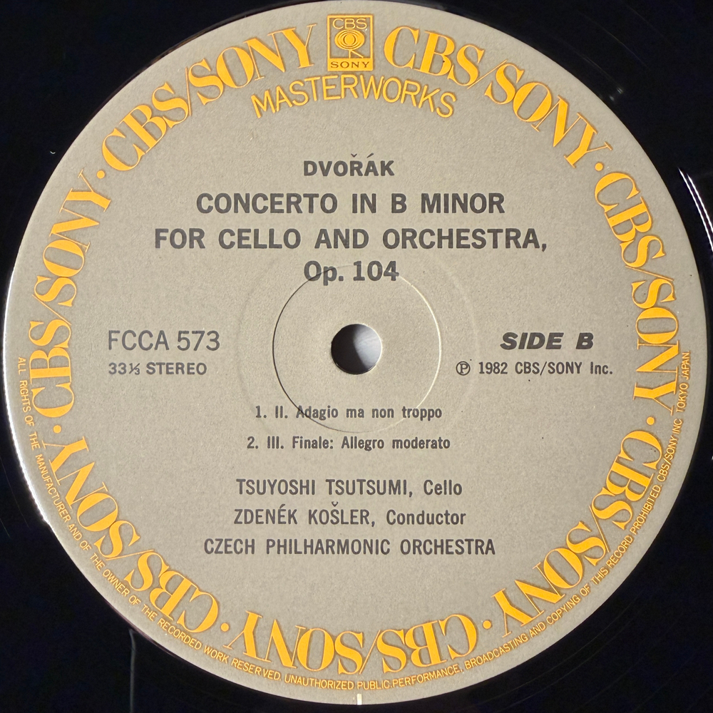 Виниловая пластинка Дворжак - Концерт си минор для виолончели с оркестром LP
