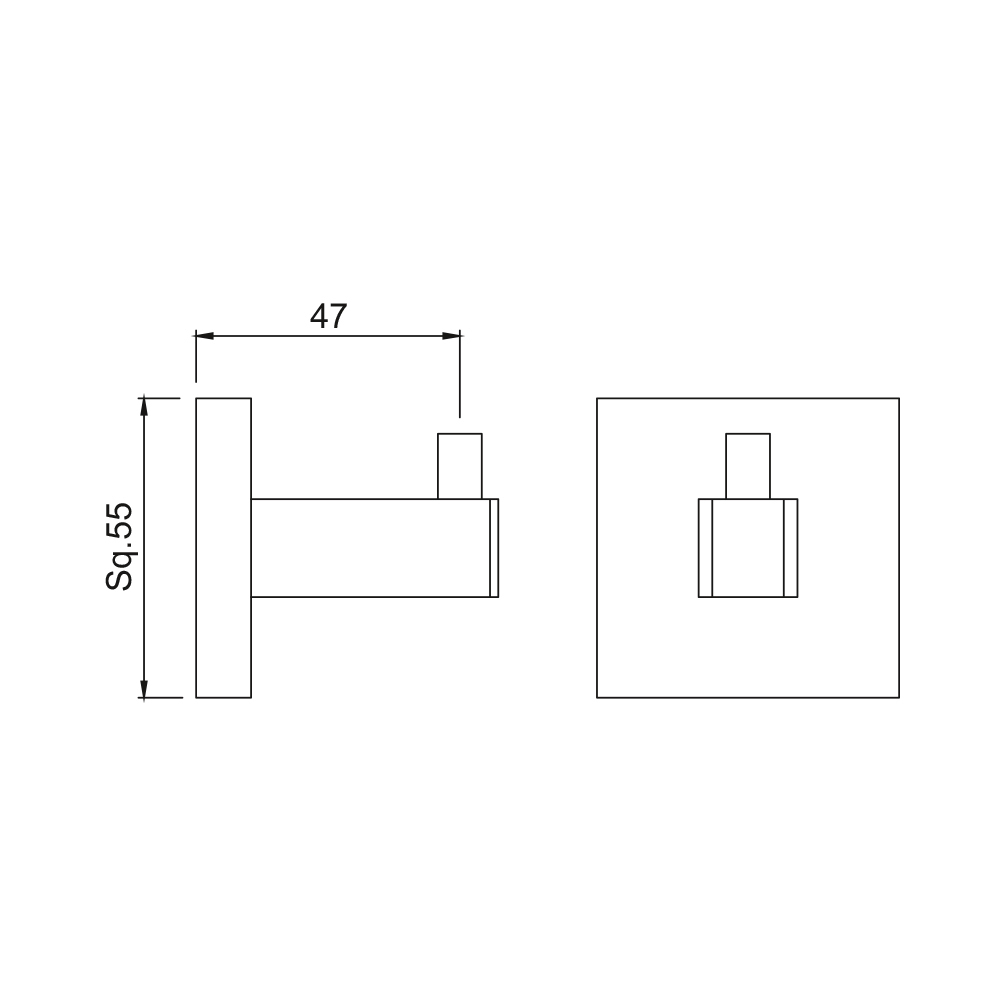 Крючок Jaquar AKP-CHR-35791P
