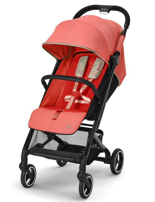 Прогулочная коляска Cybex Beezy Hibiscus Red с дождевиком и бампером