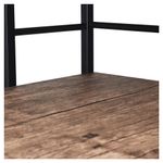 Стол на металлокаркасе BRABIX "LOFT CD-005", 1200х520х1200 мм, 3 полки, цвет морёный дуб, 641221