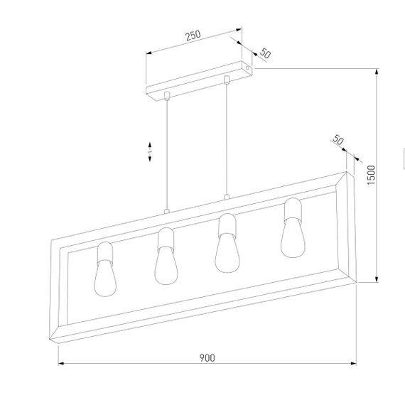Подвесная люстра TK Lighting 4276 Metro