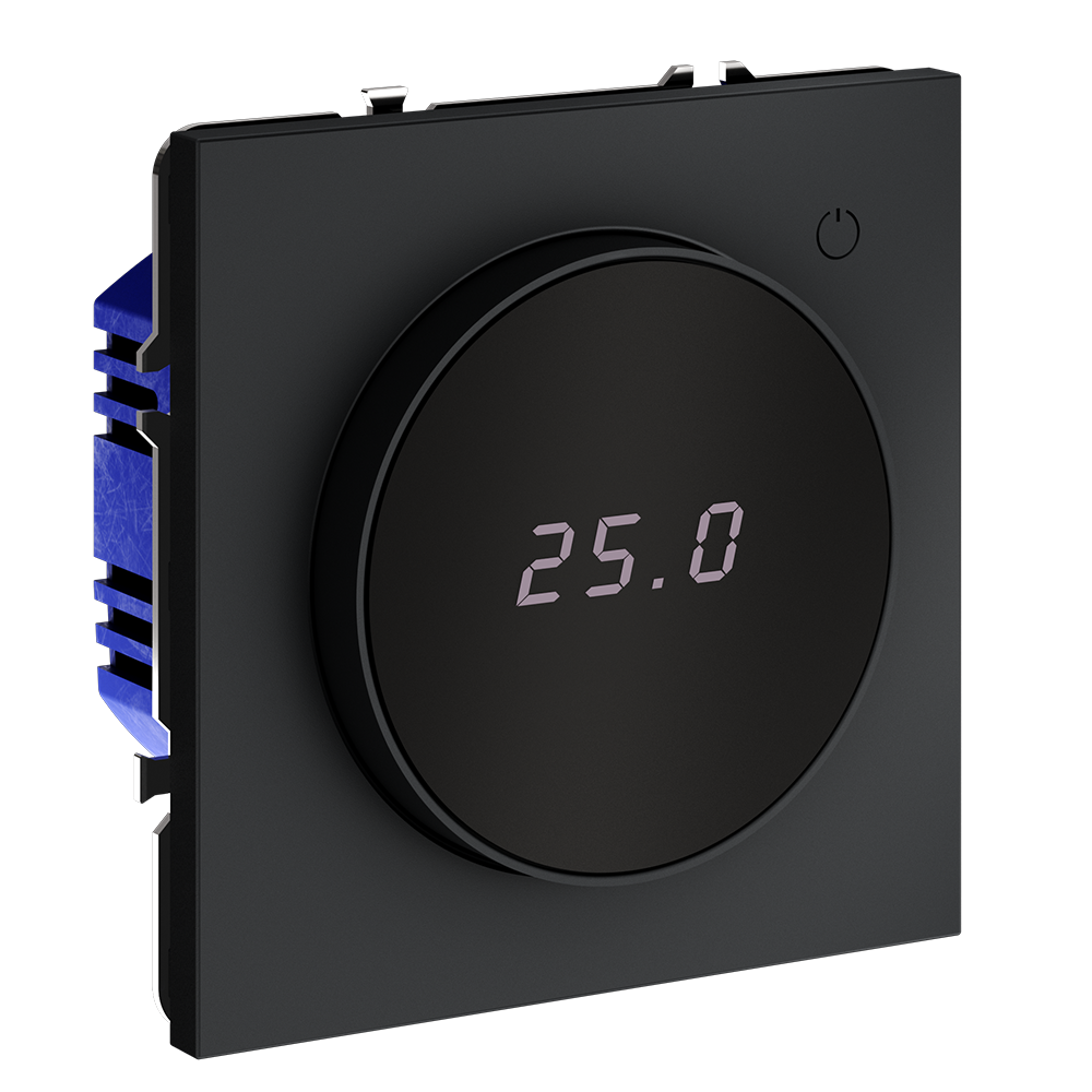 Терморегулятор электронный VOLTUM S70 с индикацией и датчиком, для теплого пола, (графит)