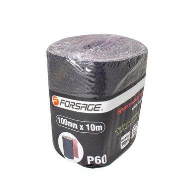 Бумага наждачная на тканевой основе 100ммх10м в рулоне (P60) Forsage F-FB460C