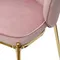 Барный стул Coral, 76 см, розовый велюр с золотыми ножками