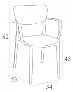 Кресло пластиковое Siesta Contract Lisa, красный