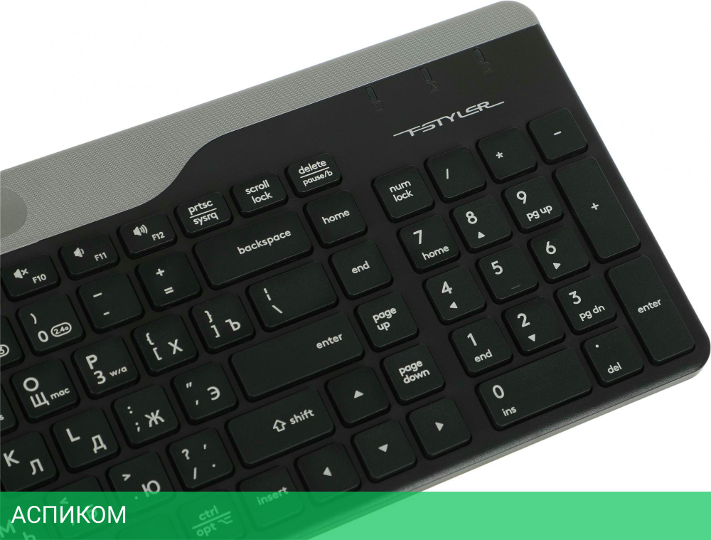 Клавиатура A4Tech Fstyler черный/серый (FBK25)