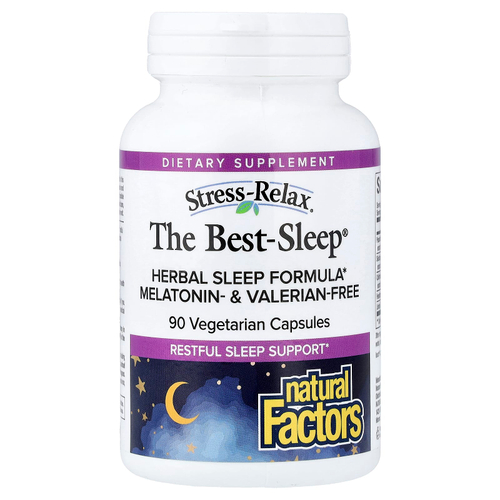 Natural Factors, Stress-Relax®, The Best-Sleep®, 90 вегетарианских капсул