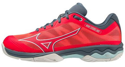 Женские Кроссовки теннисные Mizuno Wave Exceed Light AC - белый, небесный, Оранжевый