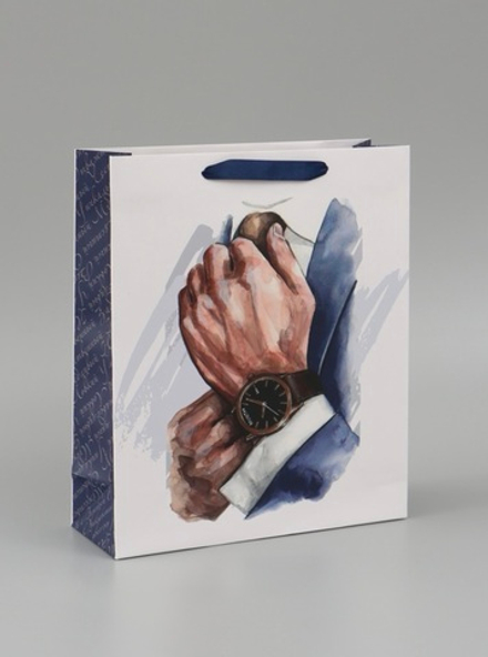 Пакет подарочный ламинированный «Брутальный», 26×32×12 см