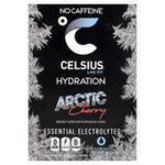 Celsius, Live Fit, увлажнение, незаменимые электролиты, без кофеина, арктическая вишня, 14 стиков в виде порошка, по 7,43 г (0,26 унции)