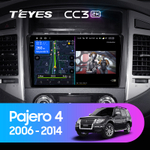 Teyes CC3 2K 9"для Mitsubishi Pajero IV 2006-2014