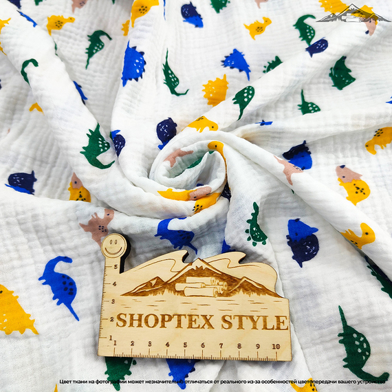 Муслин двухслойный принт №14 | ш.135 см | 120 г/м² | хлопок-100%